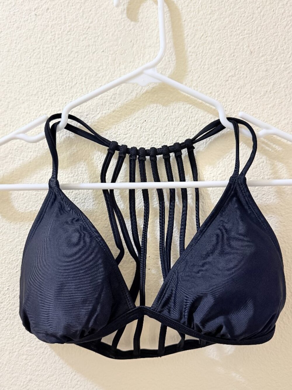 Black Strappy Back Bikini Top